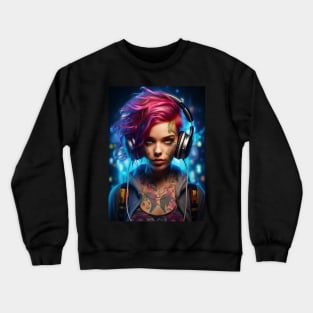 Future Punk Girl Crewneck Sweatshirt